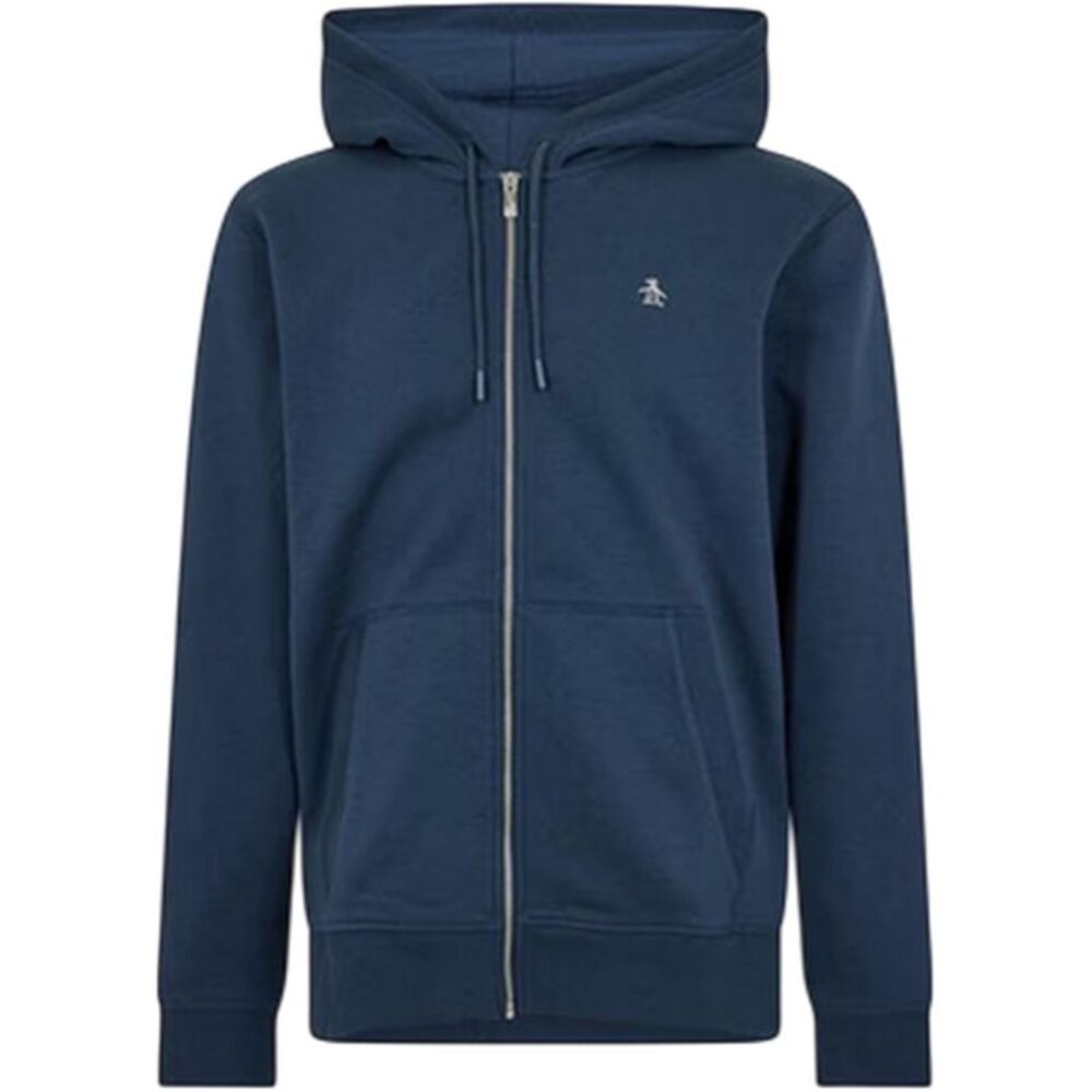 Original Penguin Mens Cotton Long-Sleeved Full Zip Hoodie / Yale Blue
